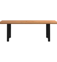 Esstisch Hellbraun 240x100x74 cm Massivholz Eiche Rechteckig