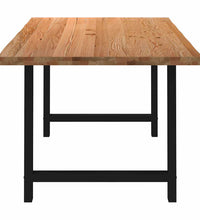 Esstisch Hellbraun 240x100x74 cm Massivholz Eiche Rechteckig