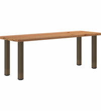 Esstisch mit Baumkanten 220x80x74 cm Massivholz Eiche