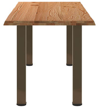 Esstisch mit Baumkanten 220x80x74 cm Massivholz Eiche