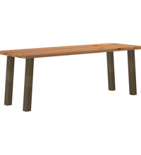 Esstisch mit Baumkanten 220x80x74 cm Massivholz Eiche