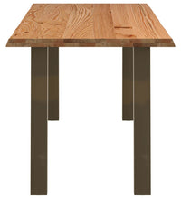 Esstisch mit Baumkanten 220x80x74 cm Massivholz Eiche