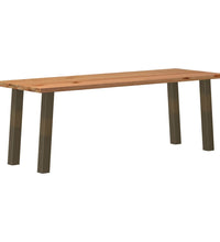 Esstisch mit Baumkanten 220x80x74 cm Massivholz Eiche