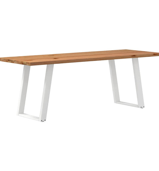 Esstisch mit Baumkanten 220x80x74 cm Massivholz Eiche