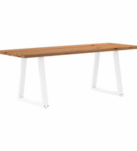 Esstisch mit Baumkanten 220x80x74 cm Massivholz Eiche