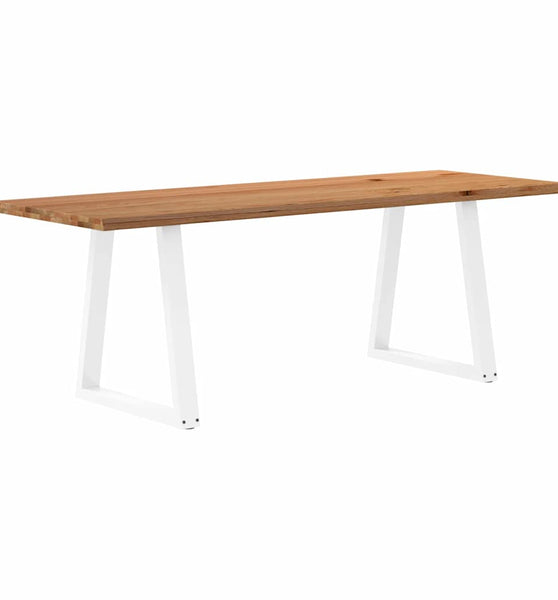 Esstisch mit Baumkanten 220x80x74 cm Massivholz Eiche