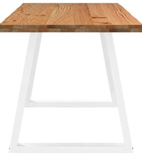 Esstisch mit Baumkanten 220x80x74 cm Massivholz Eiche