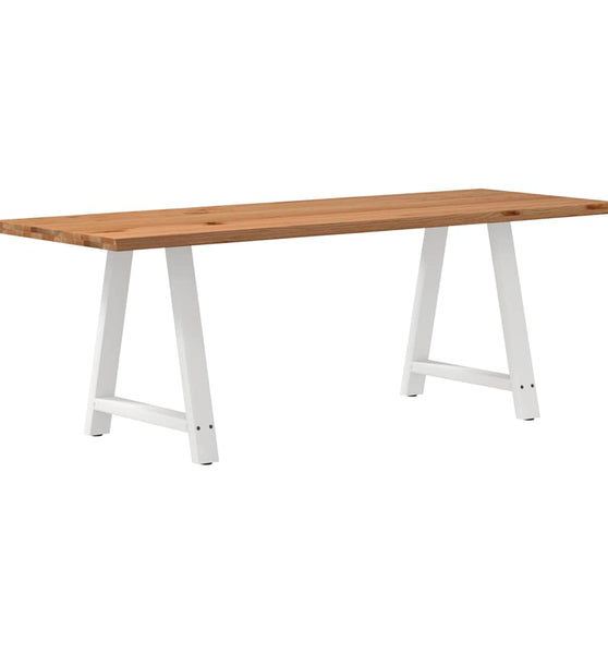 Esstisch mit Baumkanten 220x80x74 cm Massivholz Eiche