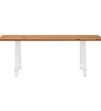 Esstisch mit Baumkanten 220x80x74 cm Massivholz Eiche