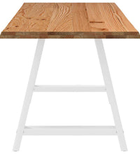 Esstisch mit Baumkanten 220x80x74 cm Massivholz Eiche