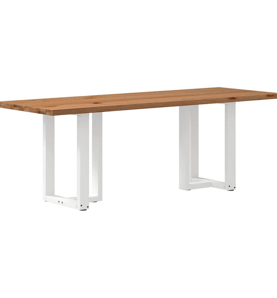 Esstisch mit Baumkanten 220x80x74 cm Massivholz Eiche