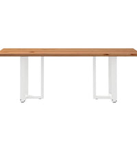 Esstisch mit Baumkanten 220x80x74 cm Massivholz Eiche