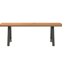 Esstisch Hellbraun 240x80x74 cm Massivholz Eiche Rechteckig