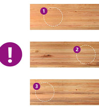 Esstisch Hellbraun 240x80x74 cm Massivholz Eiche Rechteckig