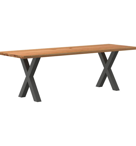 Esstisch Hellbraun 240x80x74 cm Massivholz Eiche Rechteckig