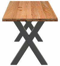 Esstisch Hellbraun 240x80x74 cm Massivholz Eiche Rechteckig