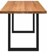 Esstisch Hellbraun 240x80x74 cm Massivholz Eiche Rechteckig