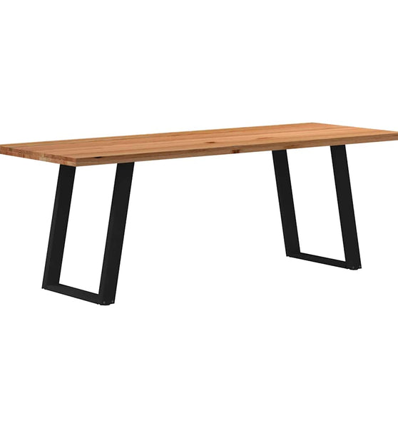 Esstisch Hellbraun 240x80x74 cm Massivholz Eiche Rechteckig