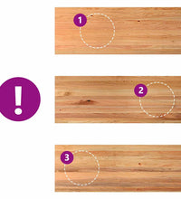 Esstisch Hellbraun 240x80x74 cm Massivholz Eiche Rechteckig