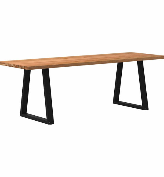 Esstisch Hellbraun 240x80x74 cm Massivholz Eiche Rechteckig