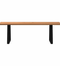 Esstisch Hellbraun 240x80x74 cm Massivholz Eiche Rechteckig