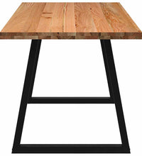 Esstisch Hellbraun 240x80x74 cm Massivholz Eiche Rechteckig