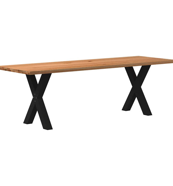 Esstisch Hellbraun 240x80x74 cm Massivholz Eiche Rechteckig