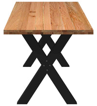 Esstisch Hellbraun 240x80x74 cm Massivholz Eiche Rechteckig