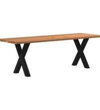 Esstisch Hellbraun 240x80x74 cm Massivholz Eiche Rechteckig