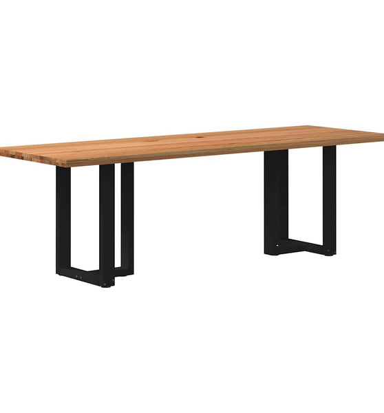 Esstisch Hellbraun 240x80x74 cm Massivholz Eiche Rechteckig