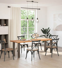 Esstisch Hellbraun 240x80x74 cm Massivholz Eiche Rechteckig