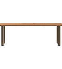 Esstisch Hellbraun 240x80x74 cm Massivholz Eiche Rechteckig