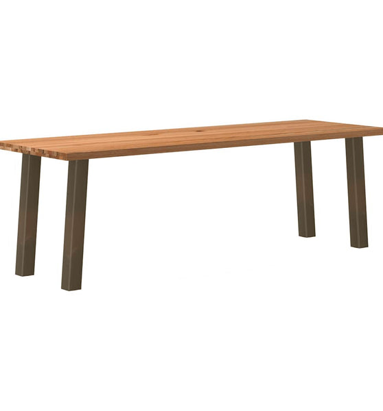 Esstisch Hellbraun 240x80x74 cm Massivholz Eiche Rechteckig