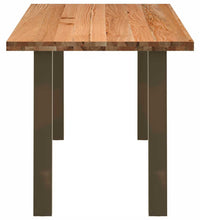 Esstisch Hellbraun 240x80x74 cm Massivholz Eiche Rechteckig