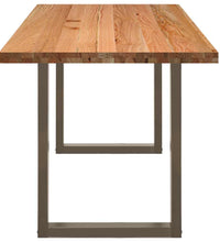 Esstisch Hellbraun 240x80x74 cm Massivholz Eiche Rechteckig