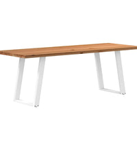 Esstisch Hellbraun 240x80x74 cm Massivholz Eiche Rechteckig