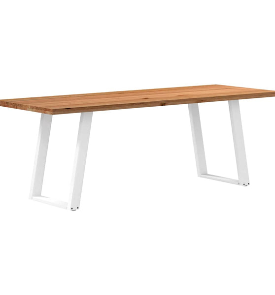 Esstisch Hellbraun 240x80x74 cm Massivholz Eiche Rechteckig