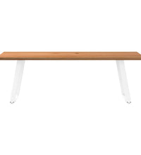 Esstisch Hellbraun 240x80x74 cm Massivholz Eiche Rechteckig