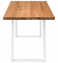 Esstisch Hellbraun 240x80x74 cm Massivholz Eiche Rechteckig