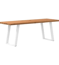 Esstisch Hellbraun 240x80x74 cm Massivholz Eiche Rechteckig