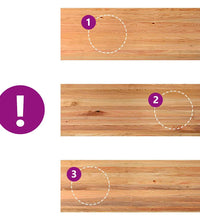 Esstisch Hellbraun 240x80x74 cm Massivholz Eiche Rechteckig