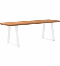 Esstisch Hellbraun 240x80x74 cm Massivholz Eiche Rechteckig