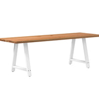 Esstisch Hellbraun 240x80x74 cm Massivholz Eiche Rechteckig