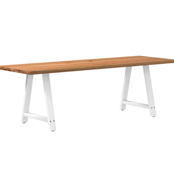 Esstisch Hellbraun 240x80x74 cm Massivholz Eiche Rechteckig