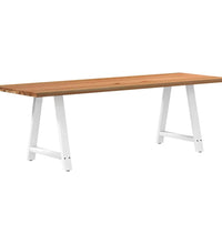 Esstisch Hellbraun 240x80x74 cm Massivholz Eiche Rechteckig