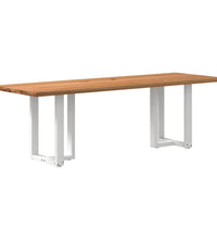Esstisch Hellbraun 240x80x74 cm Massivholz Eiche Rechteckig