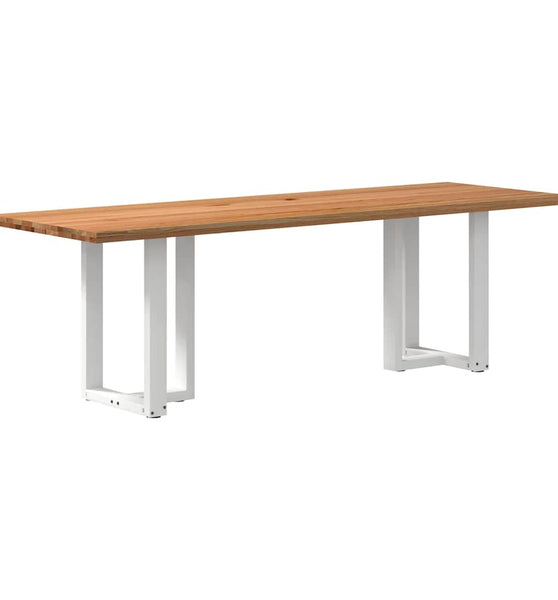 Esstisch Hellbraun 240x80x74 cm Massivholz Eiche Rechteckig