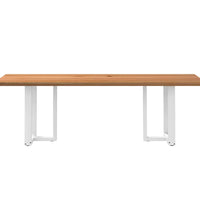 Esstisch Hellbraun 240x80x74 cm Massivholz Eiche Rechteckig