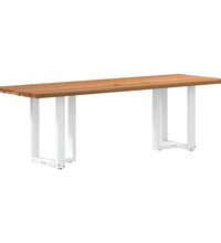 Esstisch Hellbraun 240x80x74 cm Massivholz Eiche Rechteckig