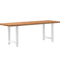 Esstisch Hellbraun 240x80x74 cm Massivholz Eiche Rechteckig